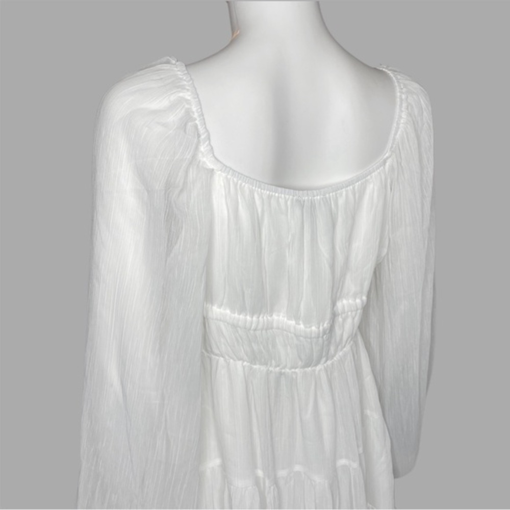 Forever 21 Vanilla Plunging‎ Tiered Babydoll Dress - Picture 2 of 5